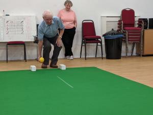 Carpet bowling at Cedar Heights